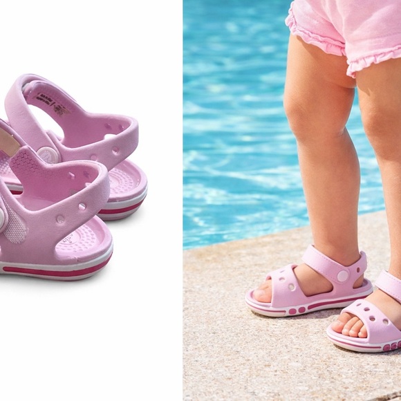 Crocs band Kids Pink Sandals size C4 Excellent Condition - Picture 3 of 8